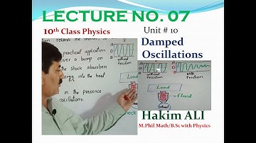 10th Class Physics, Unit# 10, | Damped Oscillations |, Lecture no 7 by Hakim Ali