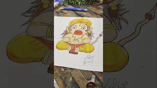 Bal Hanuman painting watercolor #shorts #ytshorts