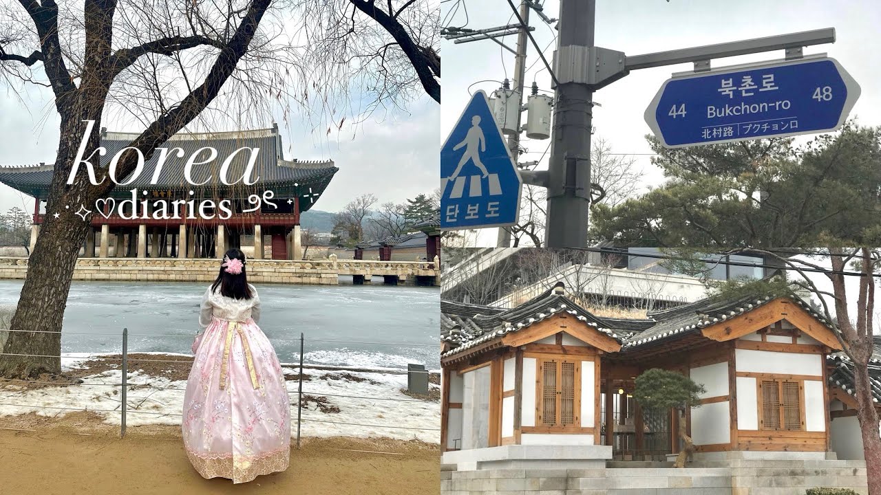 korea diaries 🎀🤍: flying to seoul, visiting gyeongbokgung palace, exploring myeongdong 🇰🇷
