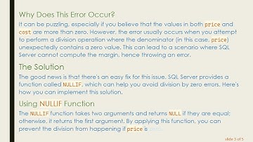 How to Handle Divide by Zero Error in SQL Query