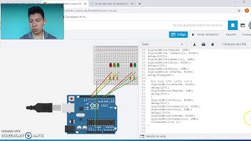 SEMÁFORO VIAL/PEATONAL-TINKERCAD