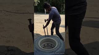 1000.20 #tyre #opening #fitting easy trick....🙏🇮🇳👍👍👌