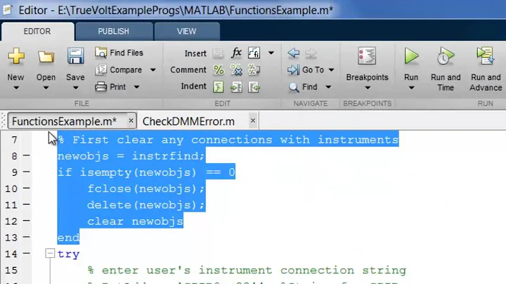 Digital Multimeter Matlab Programming Example