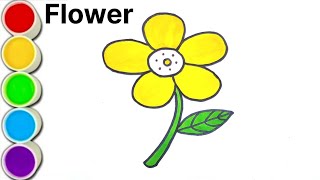 How to draw flower// very simple and beautiful drawing//step by step 