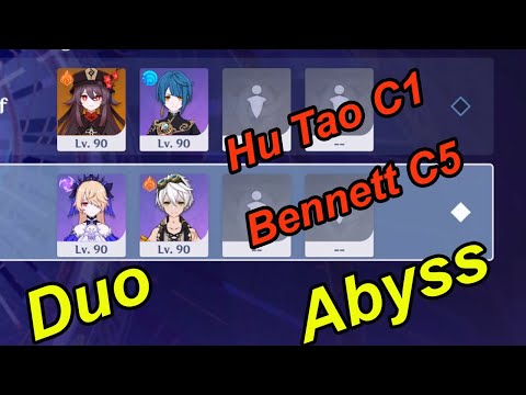 hutao & bennet c6 & ayaka for floor 12 chamber1 boss just a random team  comp at my disposal that happened to work well against this chamber boss  but not on other