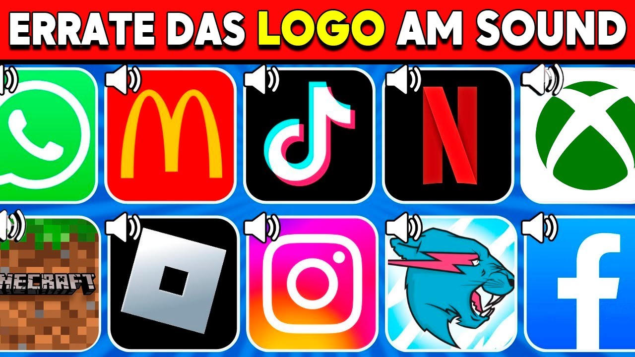 Errate 30 LOGOS am SOUND 🔊 TikTok, WhatsApp, Netflix, Apple, Youtube Shorts | Logo Quiz