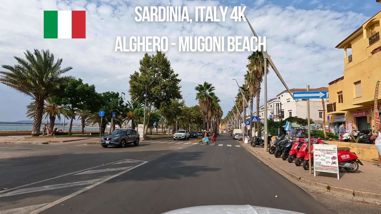 Driving in Italy Sardinia from Alghero to Mugoni Beach