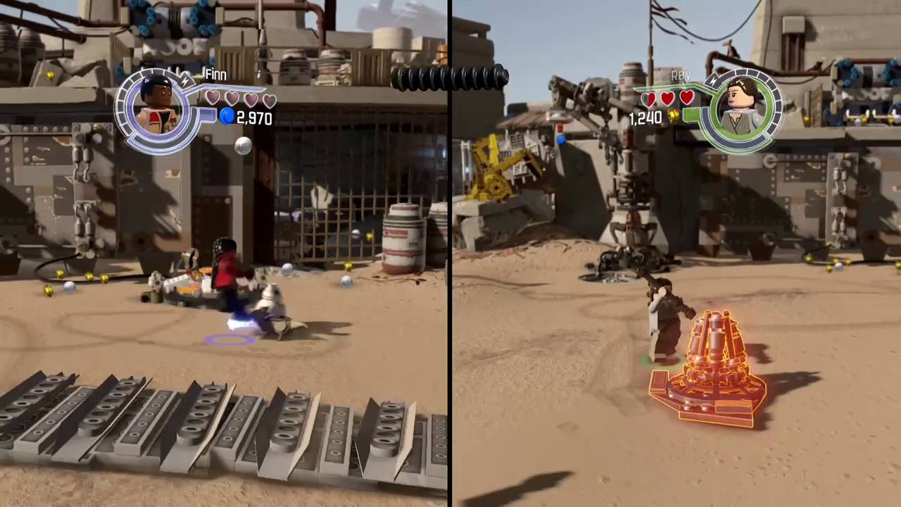 Lego Star the force awakens demo splitscreen gameplay! - YouTube