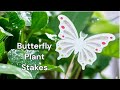 Butterfly plant stakes, Mix media, uv resin, DIY
