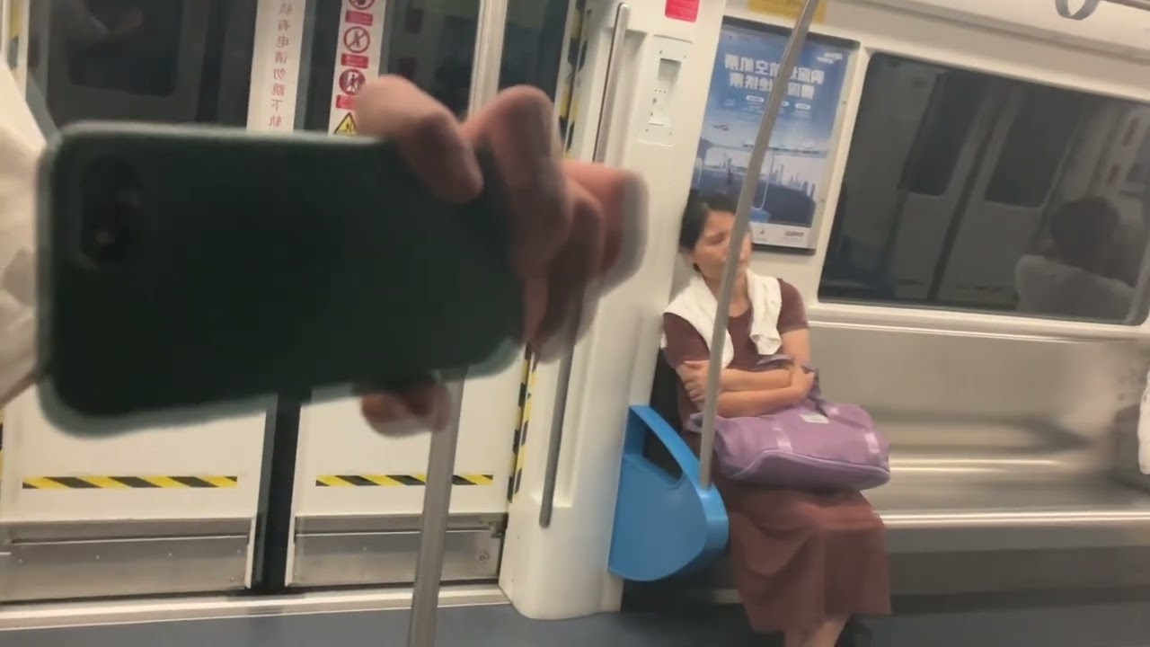 (Head back out) Shenzhen metro line 3 train Journey from Shopping Park to Lianhuacun