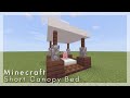 Minecraft Tutorial Bed Design | Short Canopy Bed - #Shorts