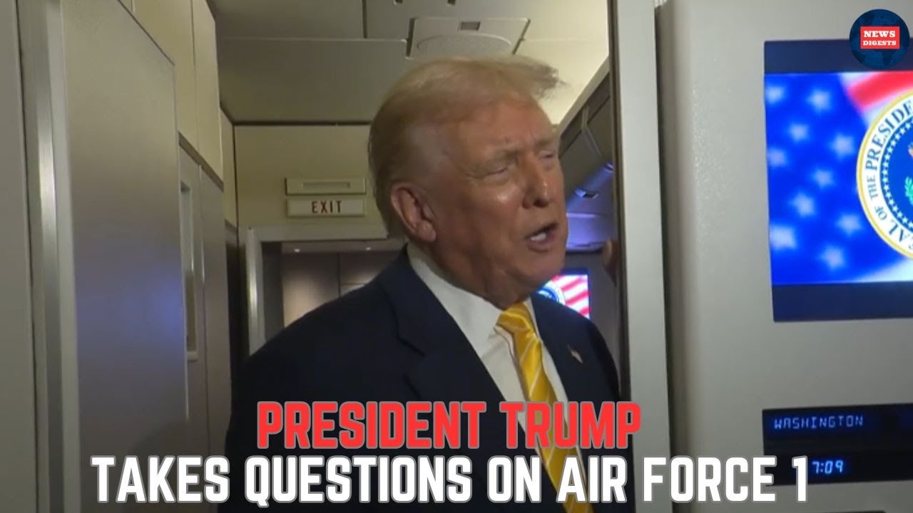 Watch President Trump takes questions on Air Force 1 - YouTube