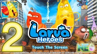 Larva Heroes Lavengers: Gameplay Walkthrough Part 2 - Episode 1-5 - 1-7 Completed (iOS, Android) screenshot 5