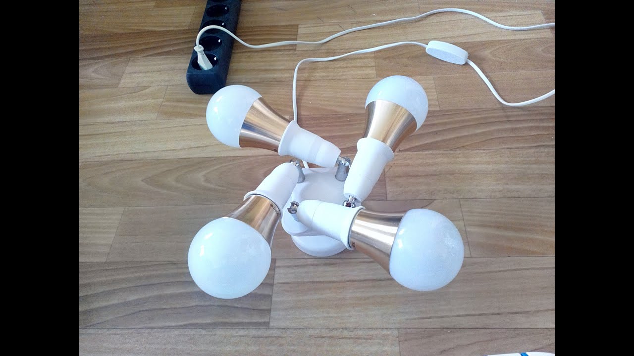 Как вкрутить 4 лампочки в один патрон? Адаптер Е27-4Е27для LED ламп (Adapter E27-4E27 for LED)