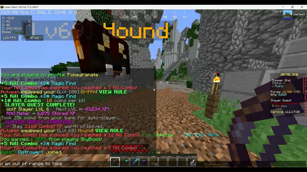 Hypxiel Explosive Arrow and Terror Armor Self Damage Bug