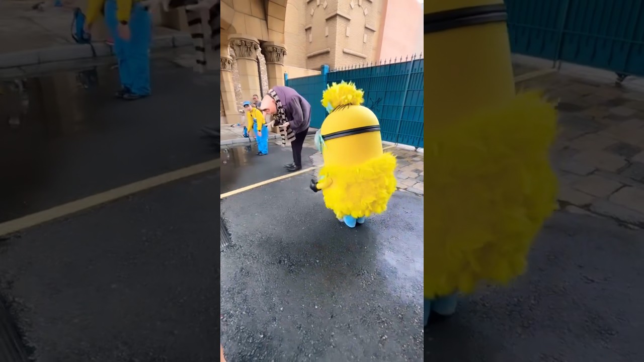 Minion and Gru say thanks each other 