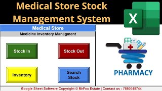 Google Sheet| Medical Store Stock Management Software | Inventory Management Software | MrFox Estate screenshot 4