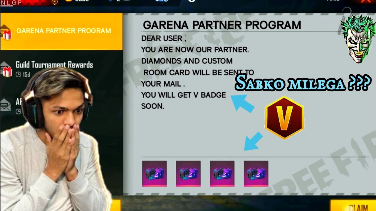 GARENA SEND ME MYSTERY BOXES 😱 V BADGE OR WOT ?? 