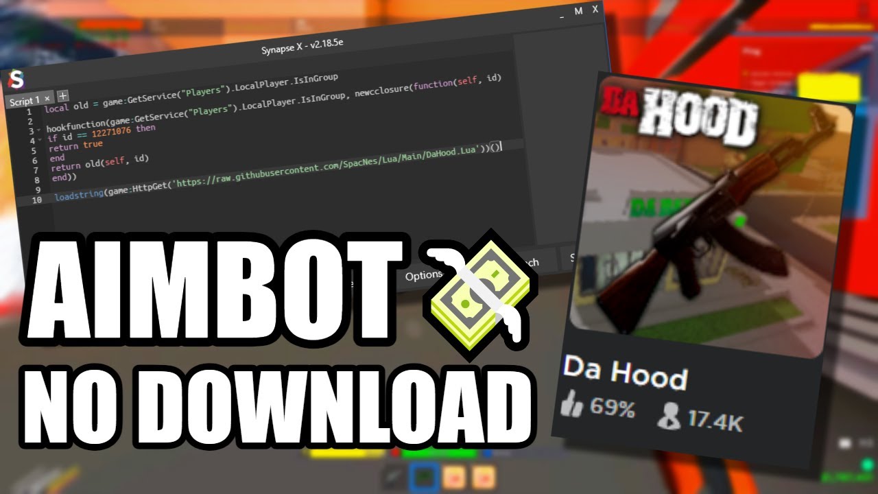 (PASTEBIN) NEW Da Hood Script Hack GUI God Mode, AimBot, Money Farm