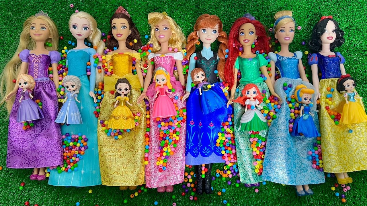 ASMR Unboxing Mattel Disney Princess Spin & Reveal Surprise Dolls! Satisfying video Review Toys