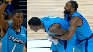 Joe Johnson shocks entire crowd after hits his first 4pt shot & second game-winner