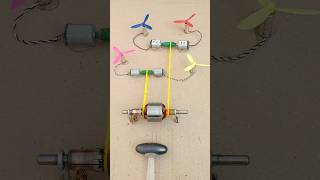 DIY Magnetic Attraction 🧲 Armature → 2 Generators ⚡ → 4 Drone Motors 🚁 | Unique Power Experiment