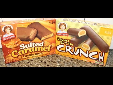 Little Debbie Peanut Butter Crunch Bars & Salted Caramel Cookie Bars Review
