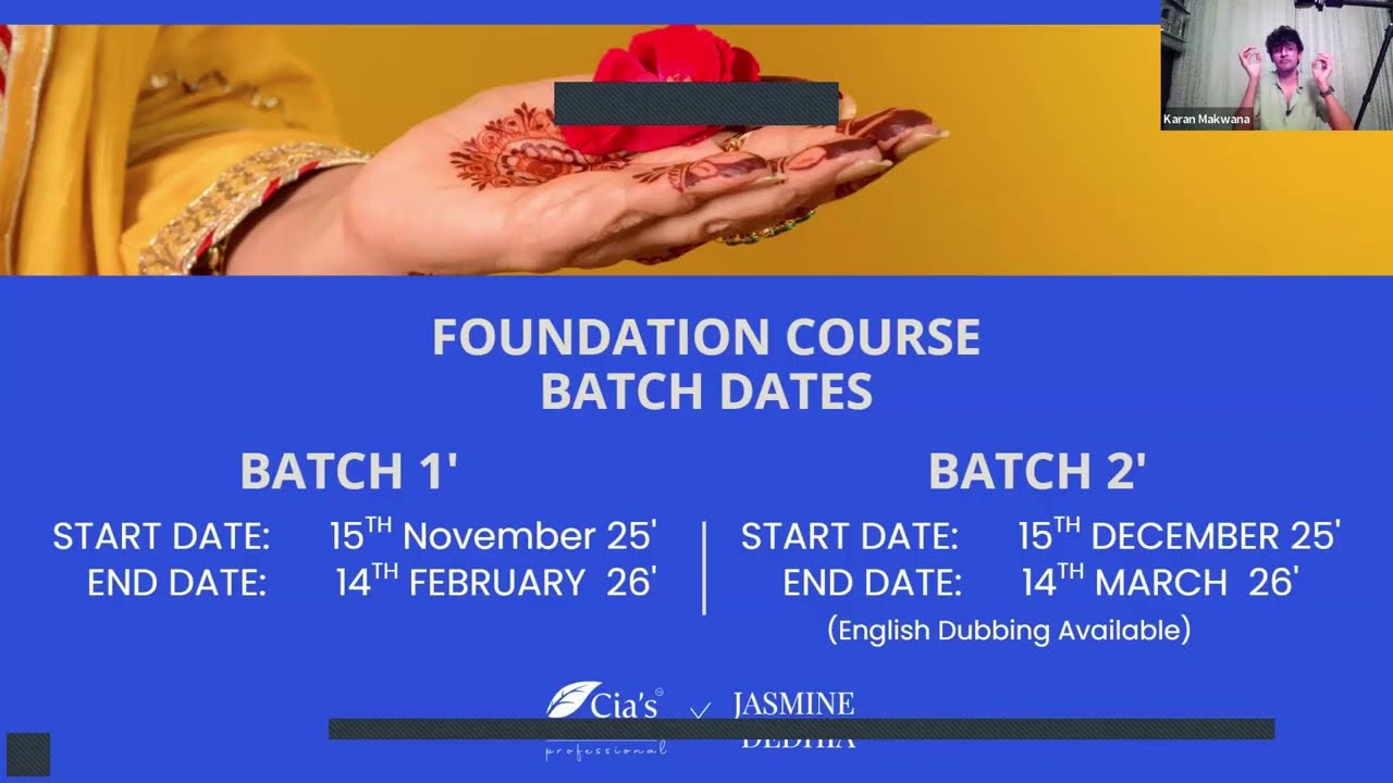 Mehendi Masterclass Foundation Course Explained | App, Curriculum, Book, Kit, Batch Dates & Pricing