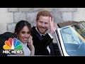 Prince Harry and Meghan Markle Head To Frogmore House In A Silver Blue Jaguar | NBC News