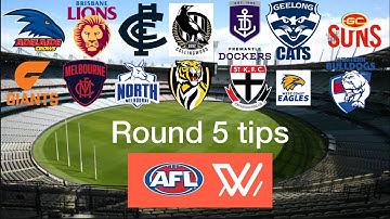 My round 5 AFLW tips + margin comp