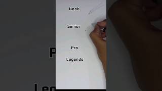 Noob vs Senior vs Pro vs Legend pencil drawing  shortsvideo