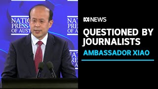 Journalists question Chinese ambassador to Australia Xiao Qian | ABC News