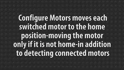 How To Configure Motors For AMS Machines