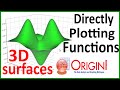 3D surface plots through functions directly in origin