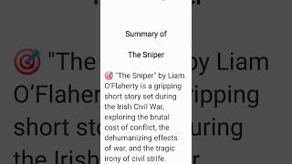 The Sniper Summary