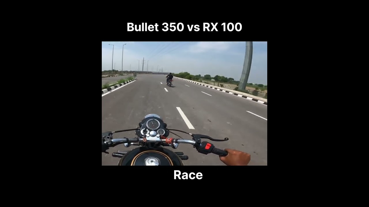 Bullet 350 vs Yamaha RX100 Drag Race 