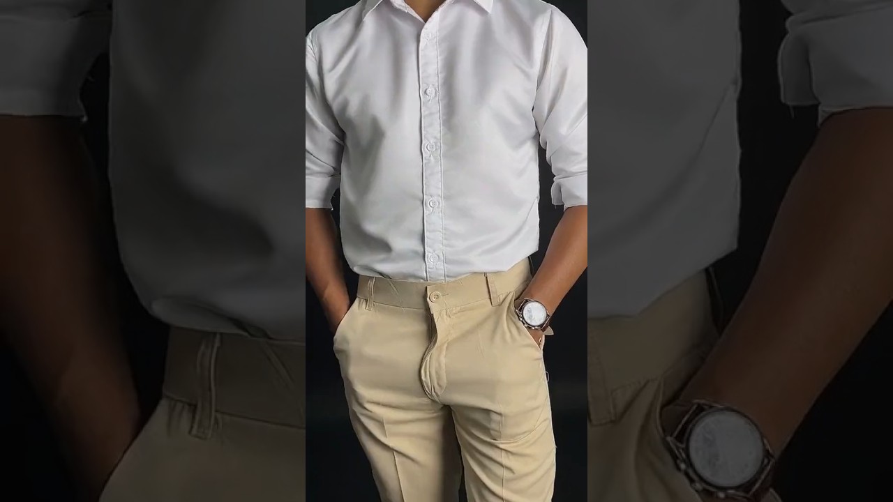 White Shirt Cream Pant Combination Looks Cool And Formal ForMen's