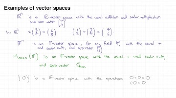 MATH0005 L45: vector spaces