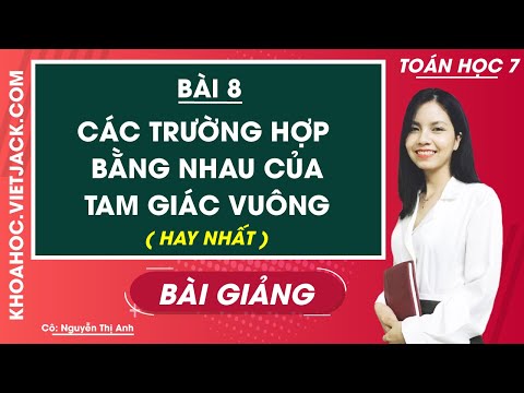 Video Các trường hợp bằng nhau của tam giác vuông - Bài 8 -... - youtube