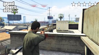 GTA 5 - Lamar’s FIVE STAR COP BATTLE  (GTA V Funny Moments)