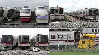 【東武20000系20050型21854F転削中・特急3形式並び】キカス偵察20200808【4K】