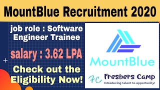 MountBlue Software Engineer Trainee Recruitment | 3.62 LPA | Apply Online