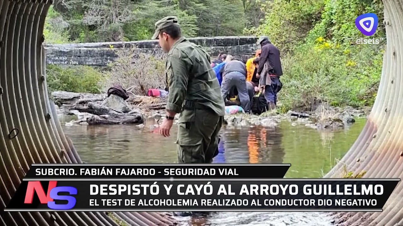 Despistó y cayó al arroyo Guillelmo