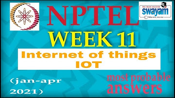 Introduction to internet of things || WEEK-11 Quiz Assignment Solutions 2021 || Swayam || NPTEL ||