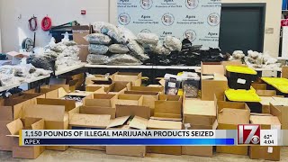 1,150 pounds of illegal marijuana products seized in Apex