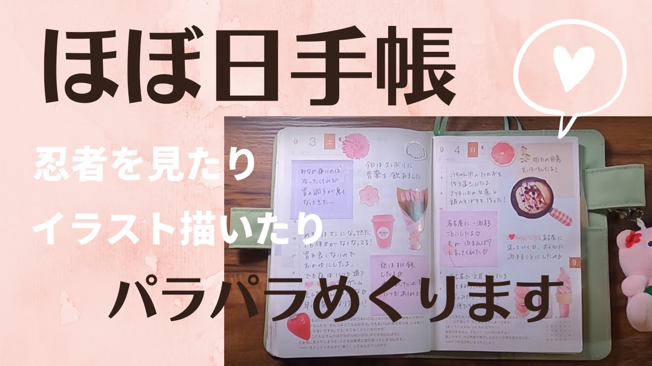 ほぼ日手帳 パラパラめくっていきます イラスト描いたり孫がきたり Youtube