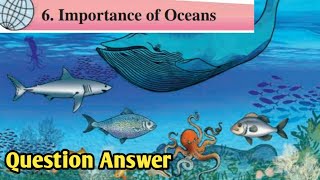 6th std geography lesson 6. Importance of Oceans. Question and Answers.