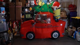 Gemmy Christmas Airblown Inflatable 8Ft Minions Car Review