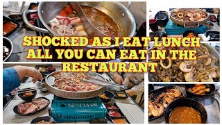 SHOCKED AS I EAT LUNCH ALL YOU CAN EAT IN THE RESTAURANT 