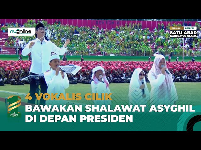 🔴Bikin Nangis! Kolaborasi 4 Vokalis Cilik, Addie MS & Banser Bawakan Shalawat Asyghil di 1 Abad NU class=